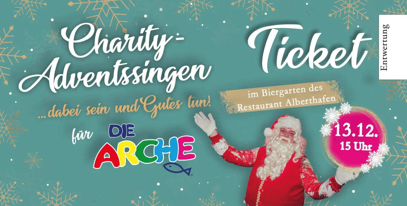 Eintrittskarte Charity Adventssingen Dresden – Vorderseite